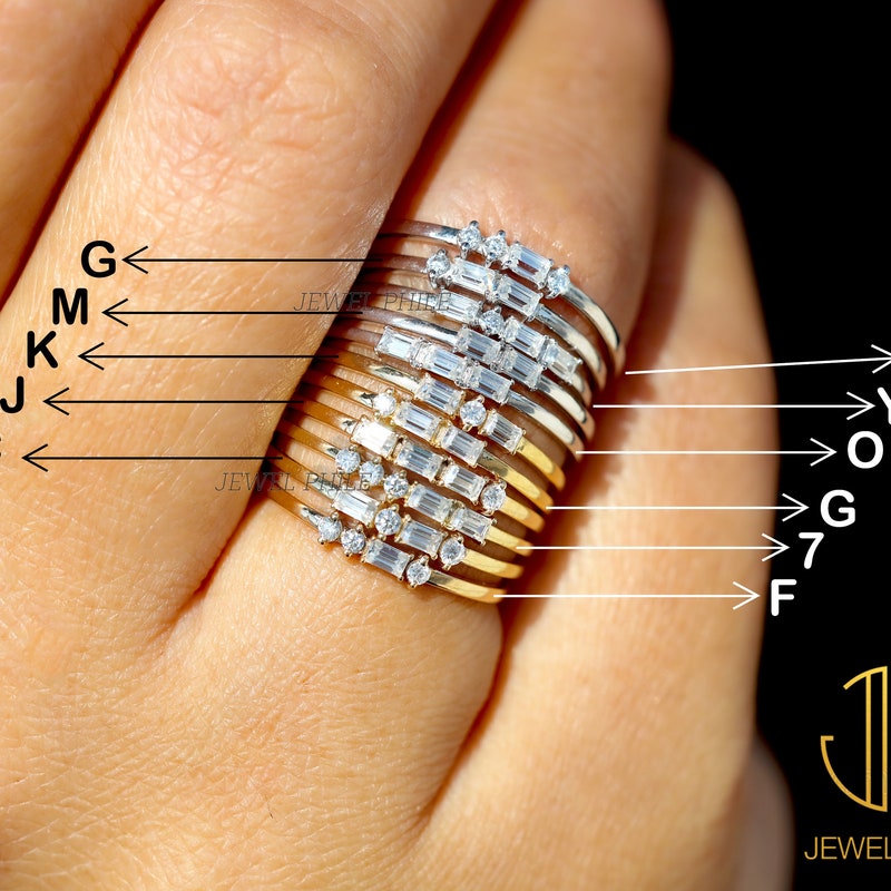 Letter Ring - Etsy