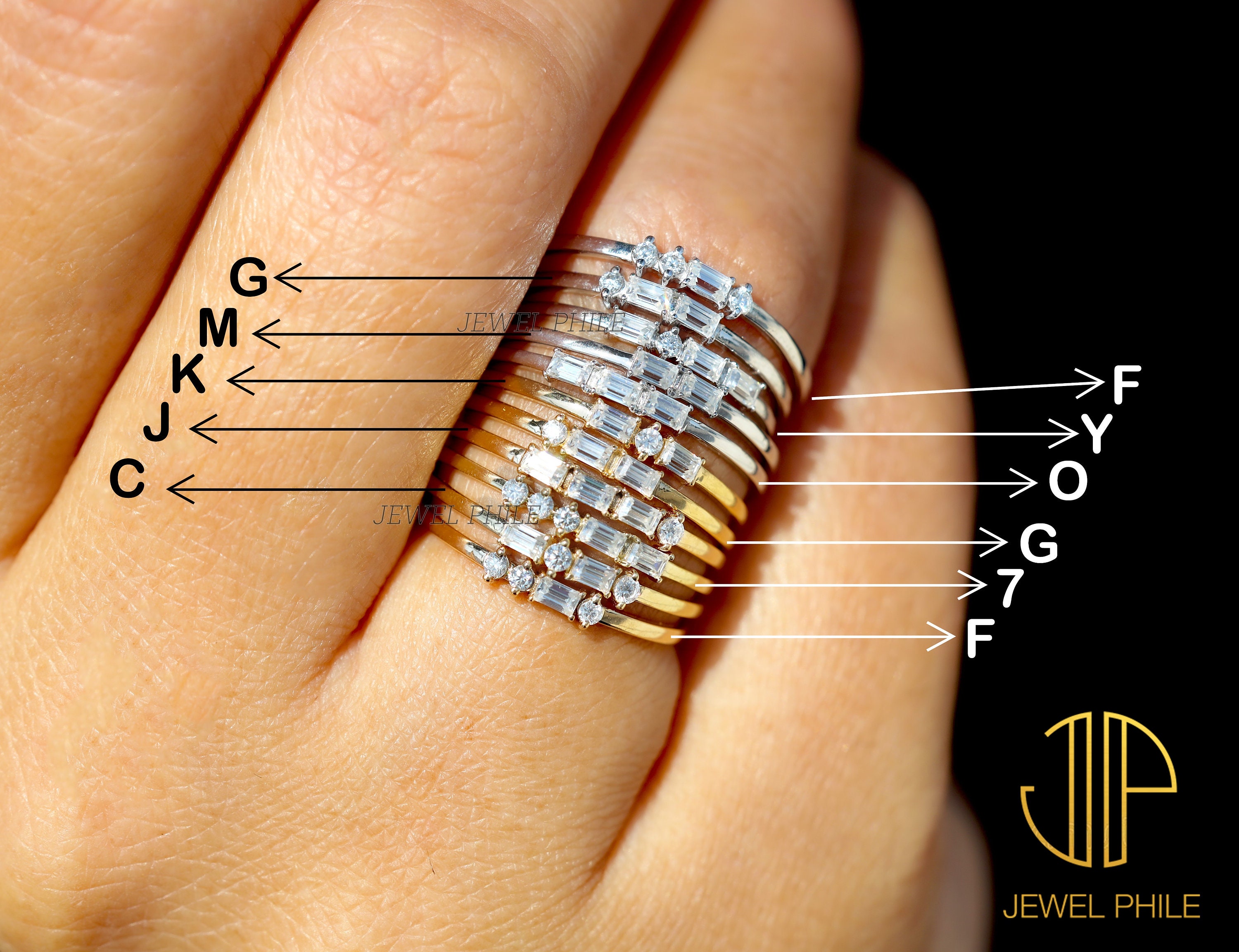14k Gold Morse Code Ring, Lab Grown Diamond Initial Letter Ring, All Alphabet Letter Ring, Skinny Solid Gold Ring, Mothers day Gift