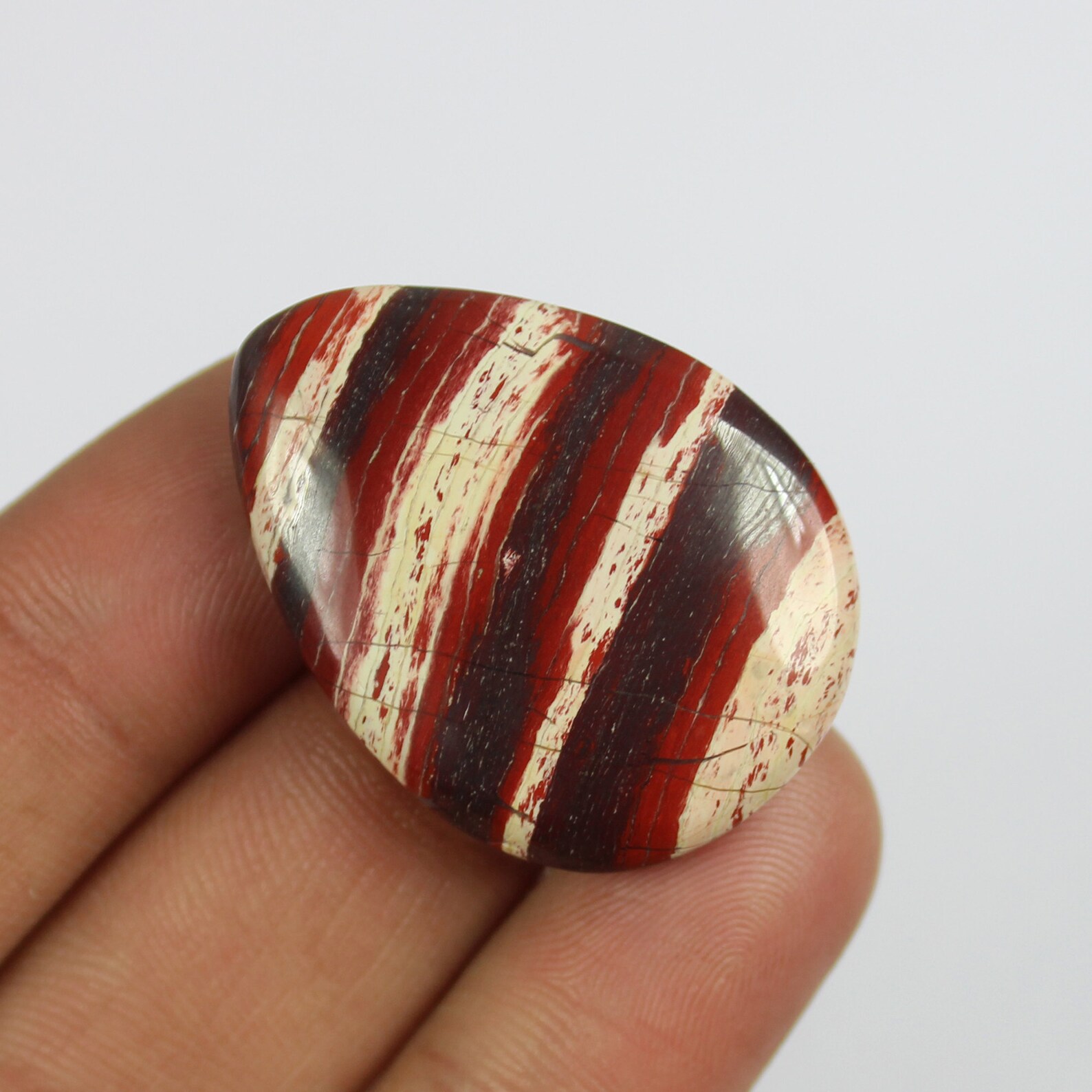 Dazzling Red Zebra Jasper Cabochon Loose Gemstone Designer Etsy