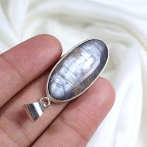 Black Moonstone Pendant Sterling Silver Pendant Flashy Sunstone Moonstone Gemstone Pendant Bezel Pendant Black Sunstone Pendant Gift For Her