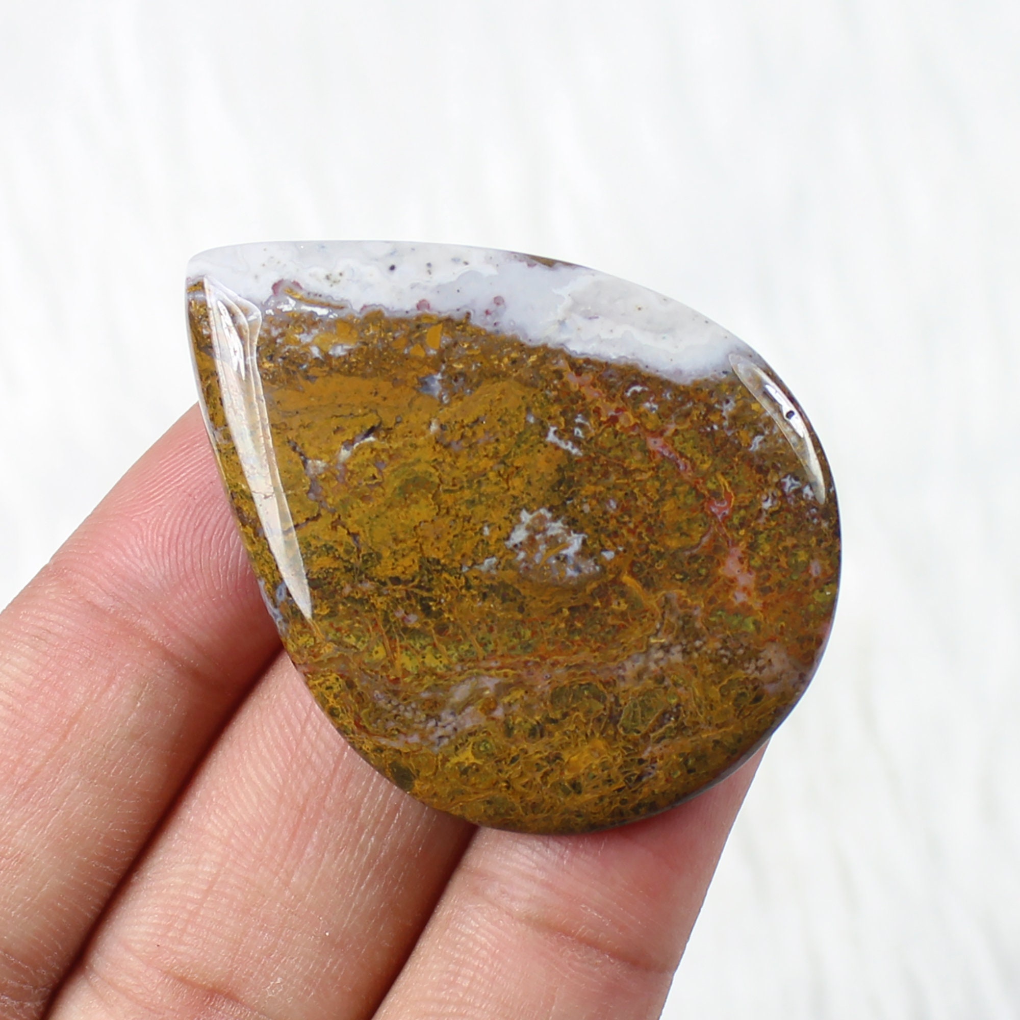 Excellent Top Grade Quality 100% Natural Yellow Moss Agate | Etsy