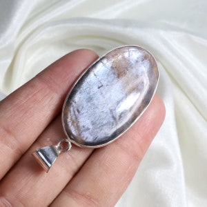 Moonstone Sunstone Pendant Sterling Silver Pendant Flash Sunstone Moonstone Pendant Bezel Pendant Sunstone Jewelry Moonstone Necklace Gift