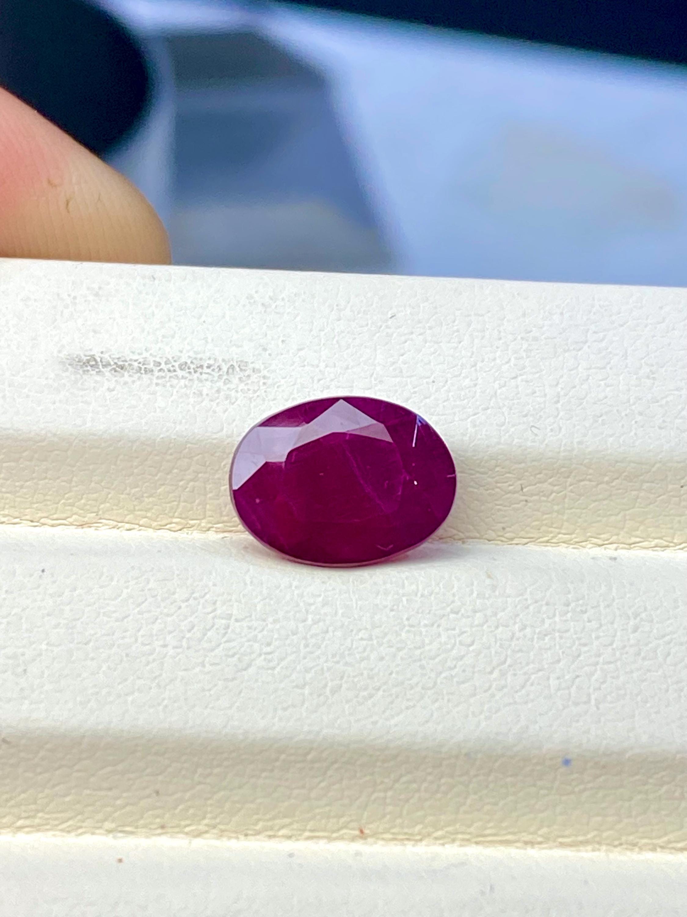African Natural Ruby Blood Red Colour Oval Shape Cut Faceted. - Etsy