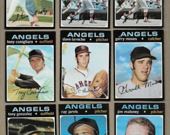 Vintage Topps 1971 California Angels Baseball Cards and CoinsFREE SHIPPING !!!!