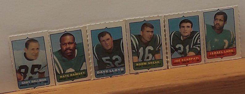 Topps 1969 Football Mini Album Cards Philadelphia Eagles Free Shipping !!!