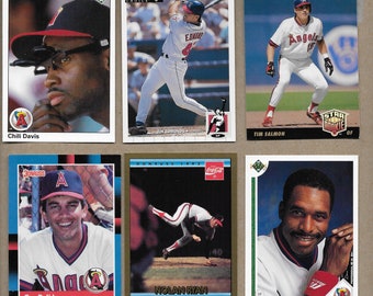 Vintage Assorted  California Angels Baseball CardsFREE SHIPPING !!!!