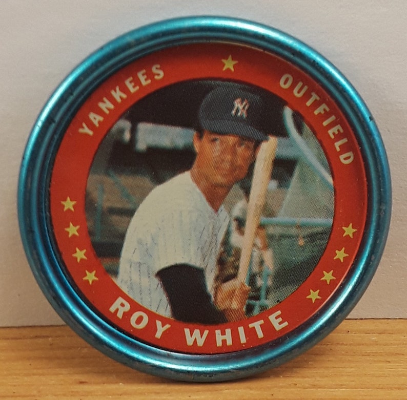 Vintage 1971 Topps Baseball Coin Roy White New York Yankees Free Shipping!!