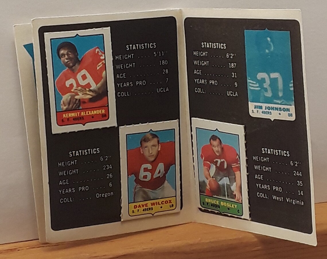 Topps 1969 Football MiniCard Album San Francisco 49er's Etsy