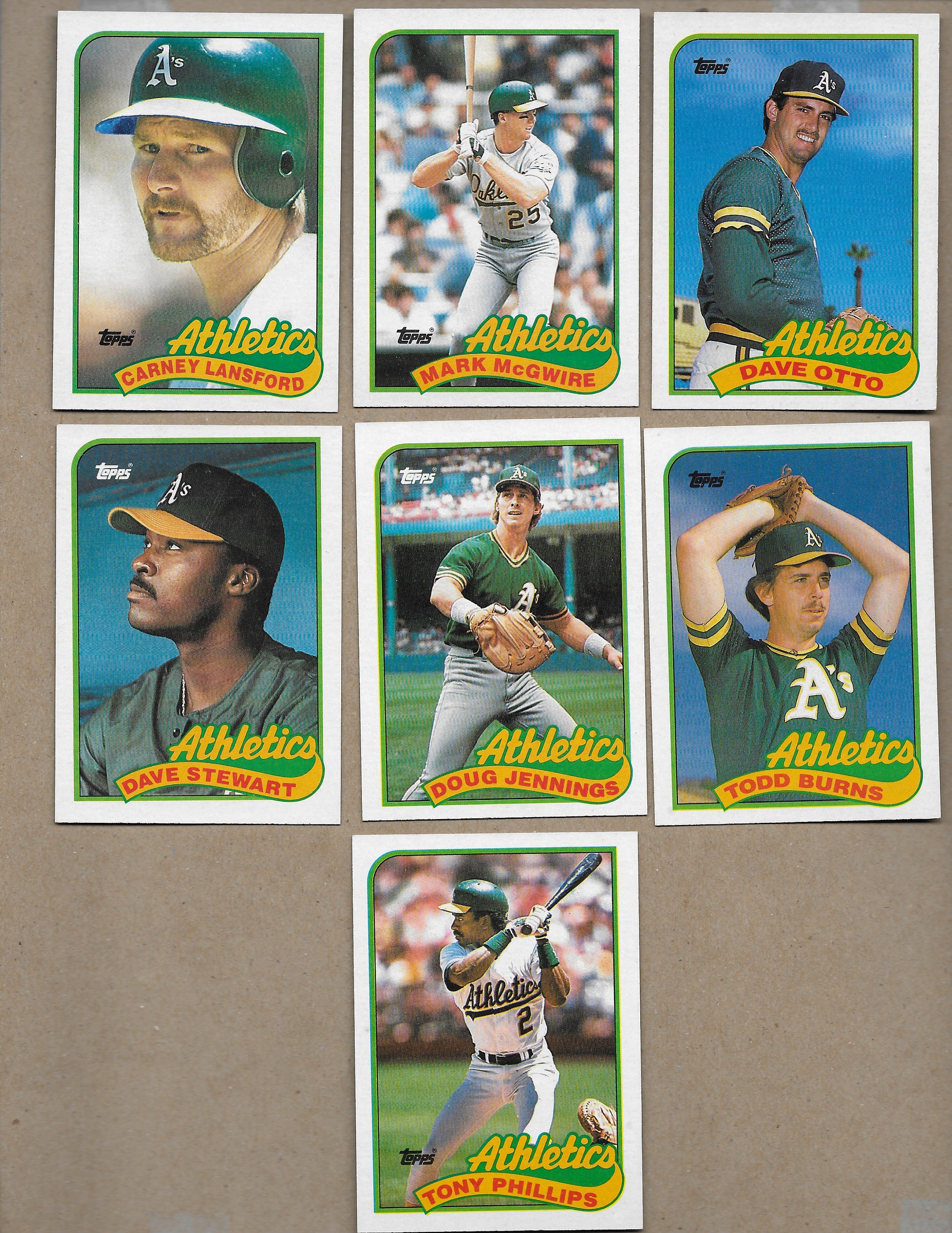 Vintage Topps 1989 Oakland Athletics Baseball Cardsfree 