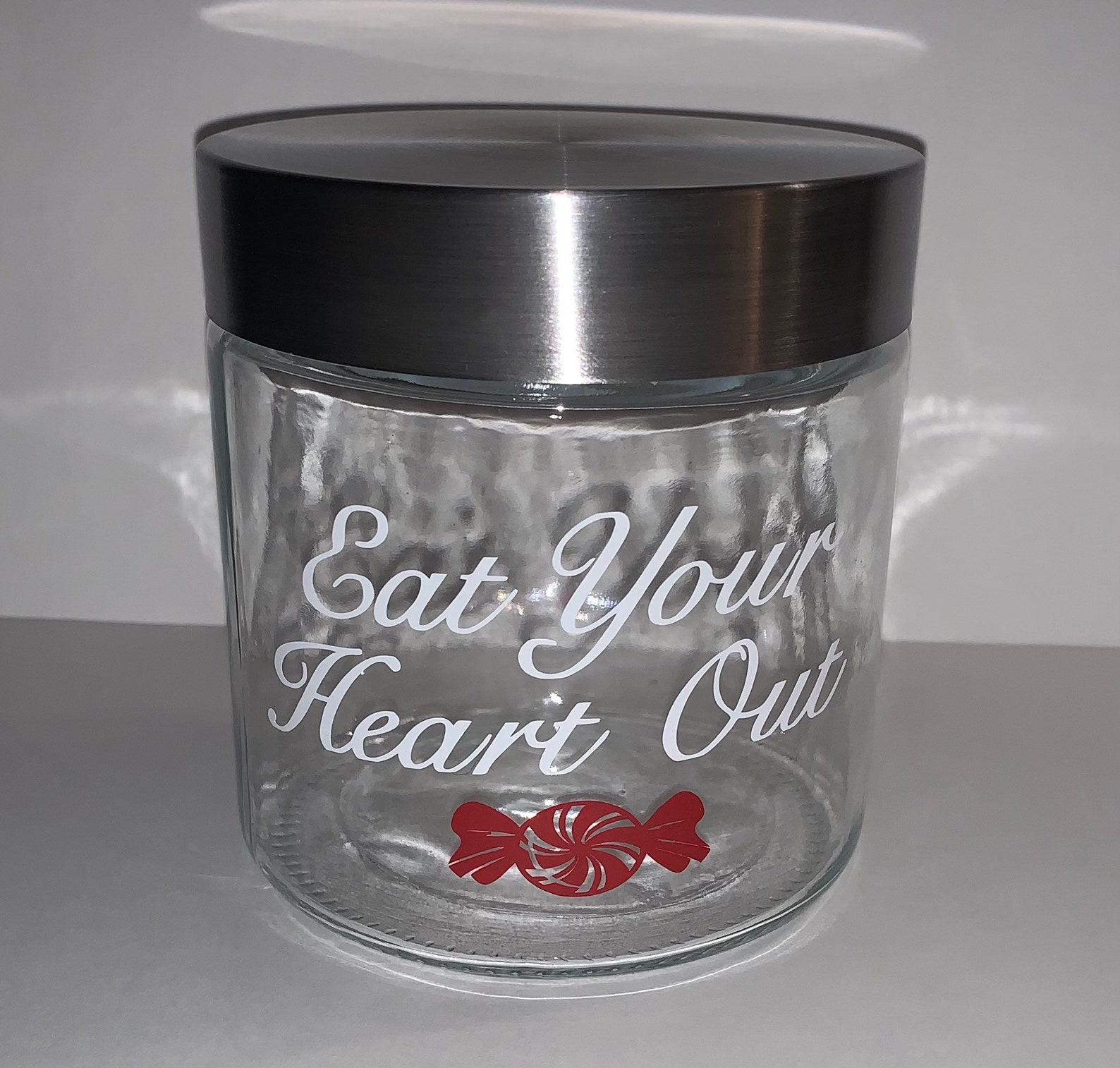 Personalized Candy Jar with lid Decor Gift idea Storage Etsy