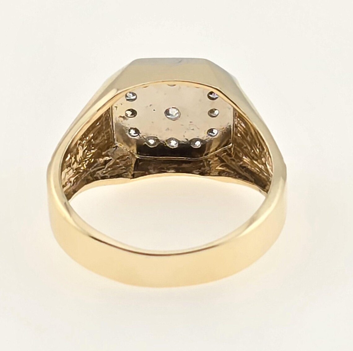14K Men’s Diamond Ring, Statement Ring for Him, Elegant Diamond Gold ...