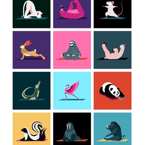 Set de postales 12 cartas - YOGA