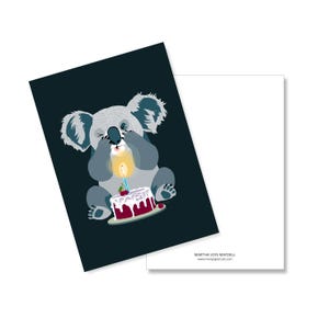 Postkarte A6, Koala zum Geburtstagl