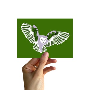 Postkarte A6, Weihnachtseule