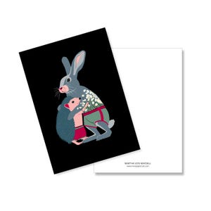 Postkarte A6,HASE UND IGEL, Grimmsmärchen