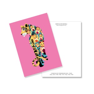 Postkarte A6, CHINESISCHES TIERKREISZEICHEN TIGER