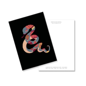 Postal A6, SERPENTE DO ZODÍACO CHINÊS