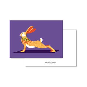 Postkarte A6, YOGA Hase