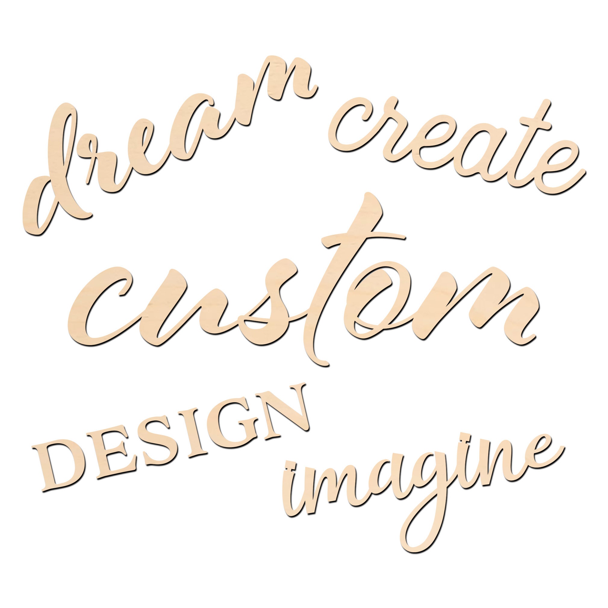 Custom Laser Cut Words Wooden Words Unfinished Wood Wood Etsy Australia