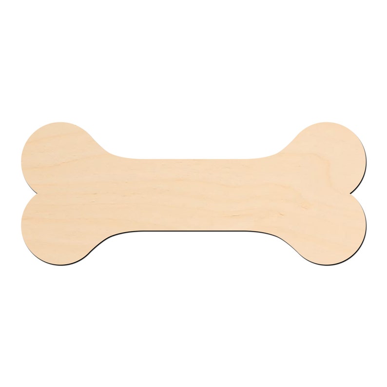 Wood Dog Bone Unfinished Wood Laser Cut Shapes Create Etsy