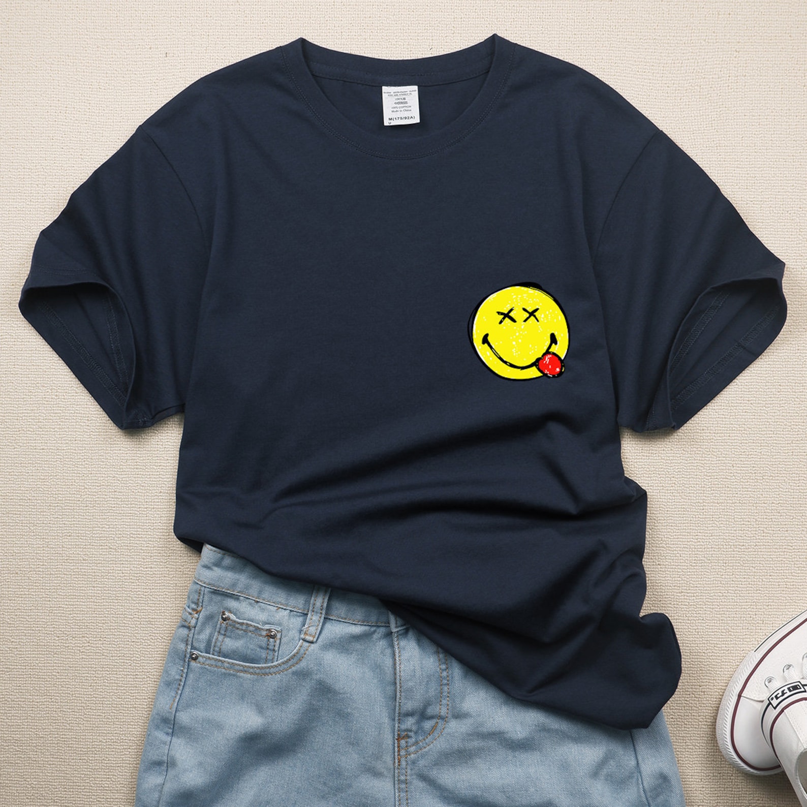 Smiley Face ColorsT ShirtsGraphic Etsy