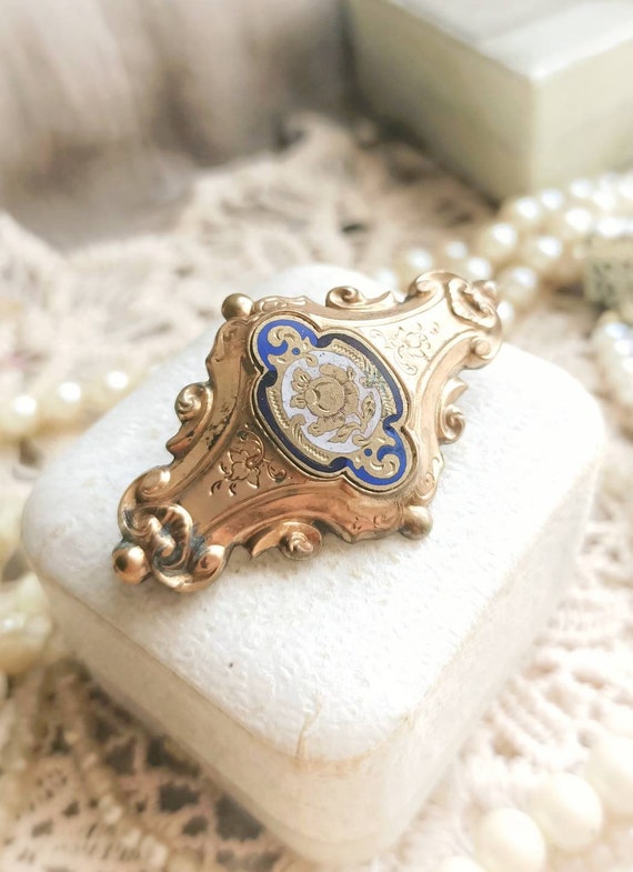 Beautiful French Antique XIX-Century Rose Gold Pl… - image 8