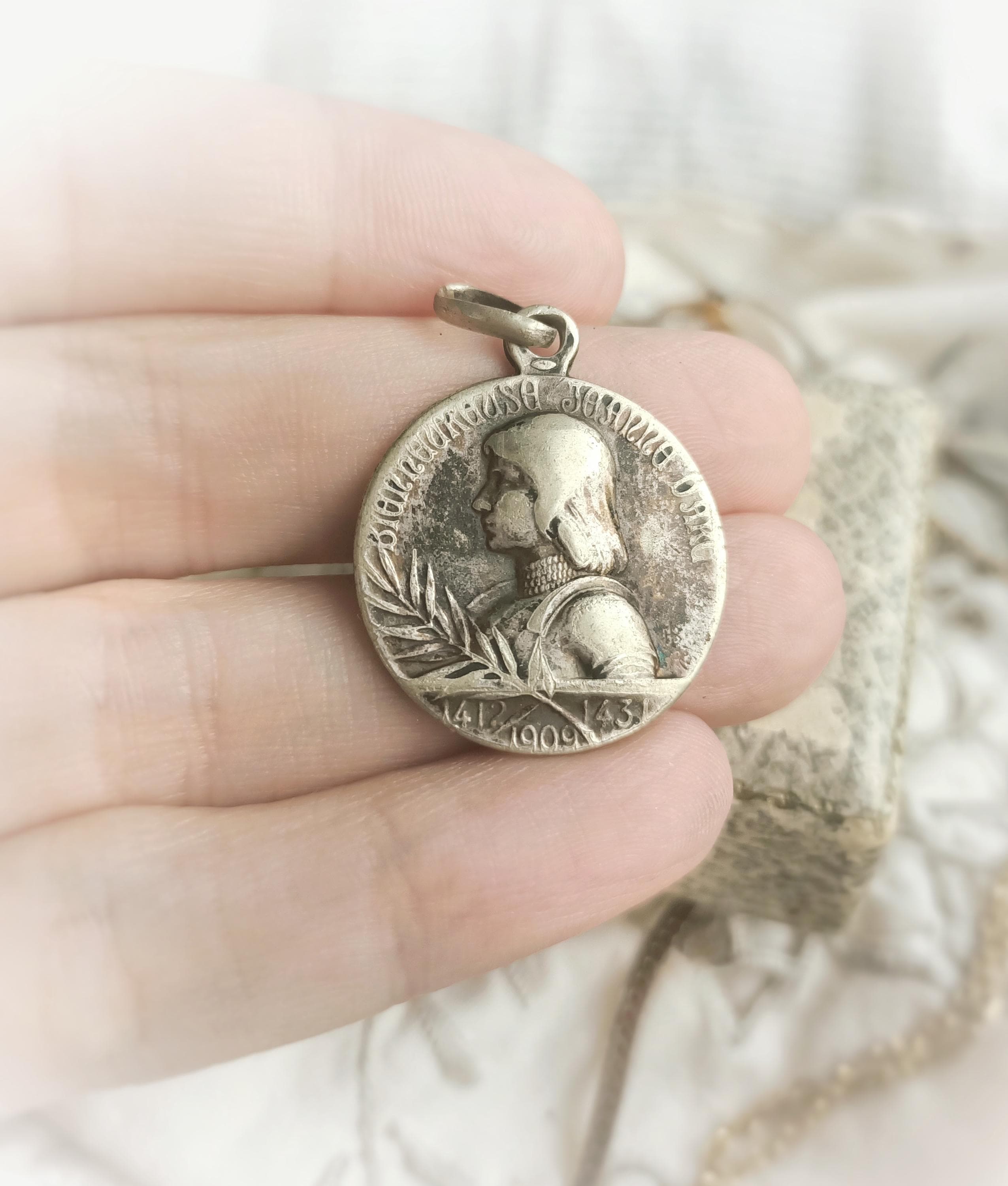 アンティーク雑貨 Janne Da Arc medal Jeanne D'arc Medal - Etsy