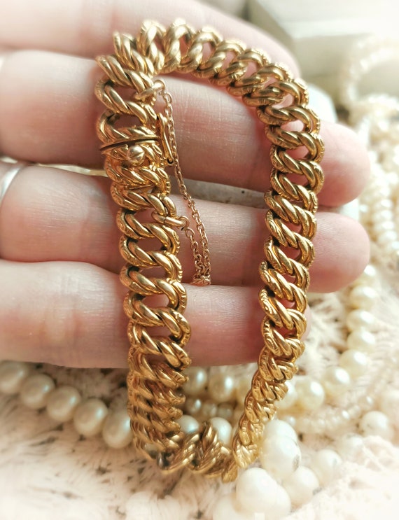 Beautiful French Vintage 18k Gold Filled (FIX) Ch… - image 3