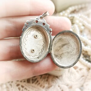 French Antique Xix-century Silver Reliquary Necklace, Ornate Victorian ...