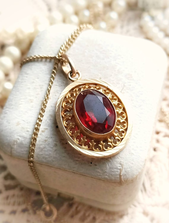 美しいフランスアンティーク、1920年代アールデコ調、金張りのレッド