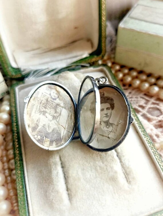 French Antique XIX-Century Engraved Silver & Glass