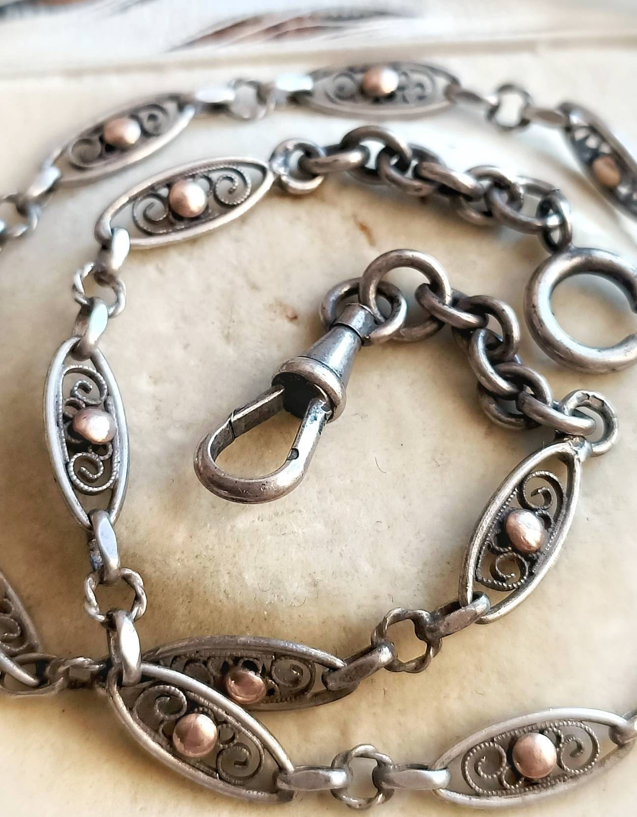 Chaine Albert Homme Chaîne De Montre De Poche Albert En T 35,6