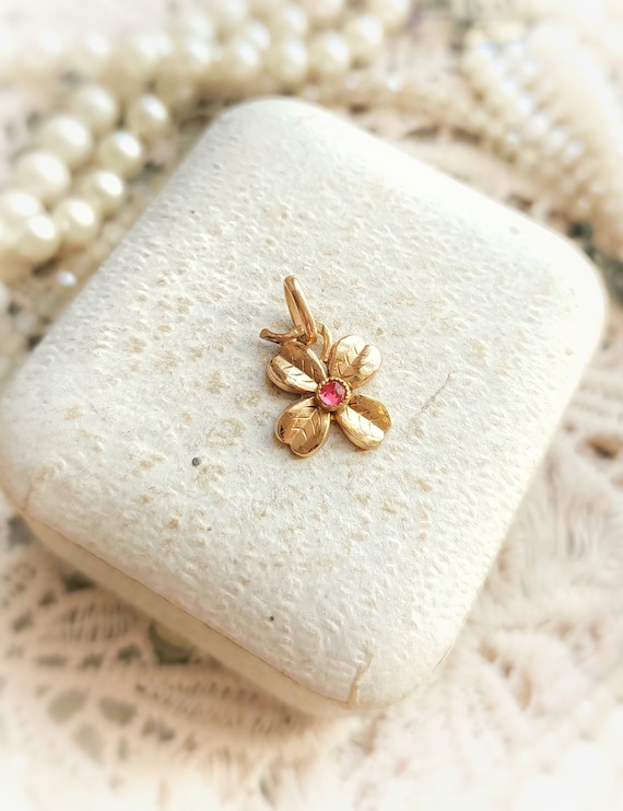 Beautiful French Antique Rose Gold Filled Little … - image 1