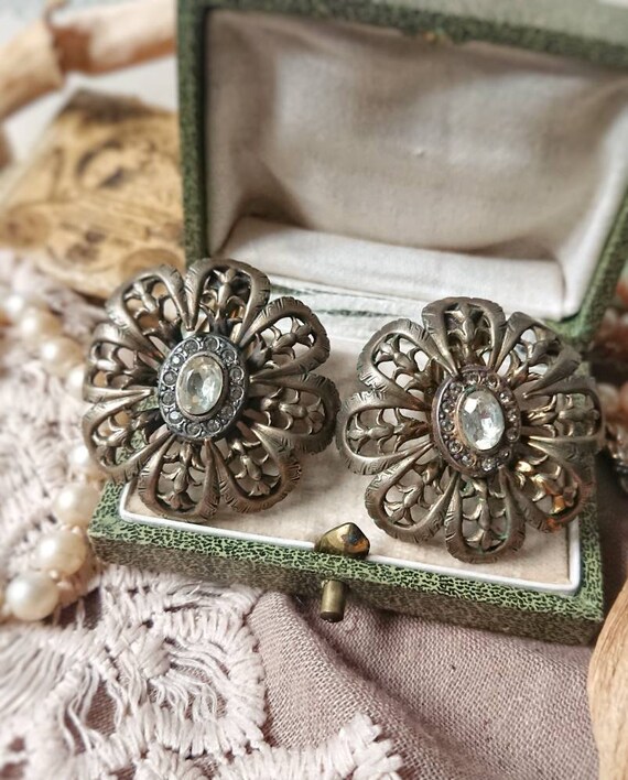 Beautiful Big French Antique 1920s Paste Diamonds… - image 8