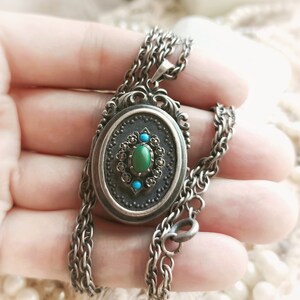French Antique Xix-century Silver Reliquary Necklace, Ornate Victorian ...