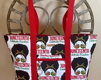 TTS56 - Juneteenth Holiday Celebration Canvas Tote Bag