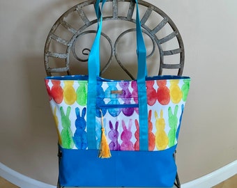 SE001 - Watercolor Bunny Tote Bag