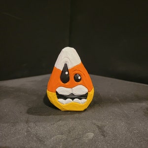 Holiday Hand Carved Hand Made Wooden Halloween Decoration Monstrous Candy Corn