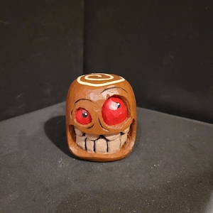 Holiday Hand Carved Hand Made Wooden Halloween Decoration Monstrous Chocolate Candy Carving