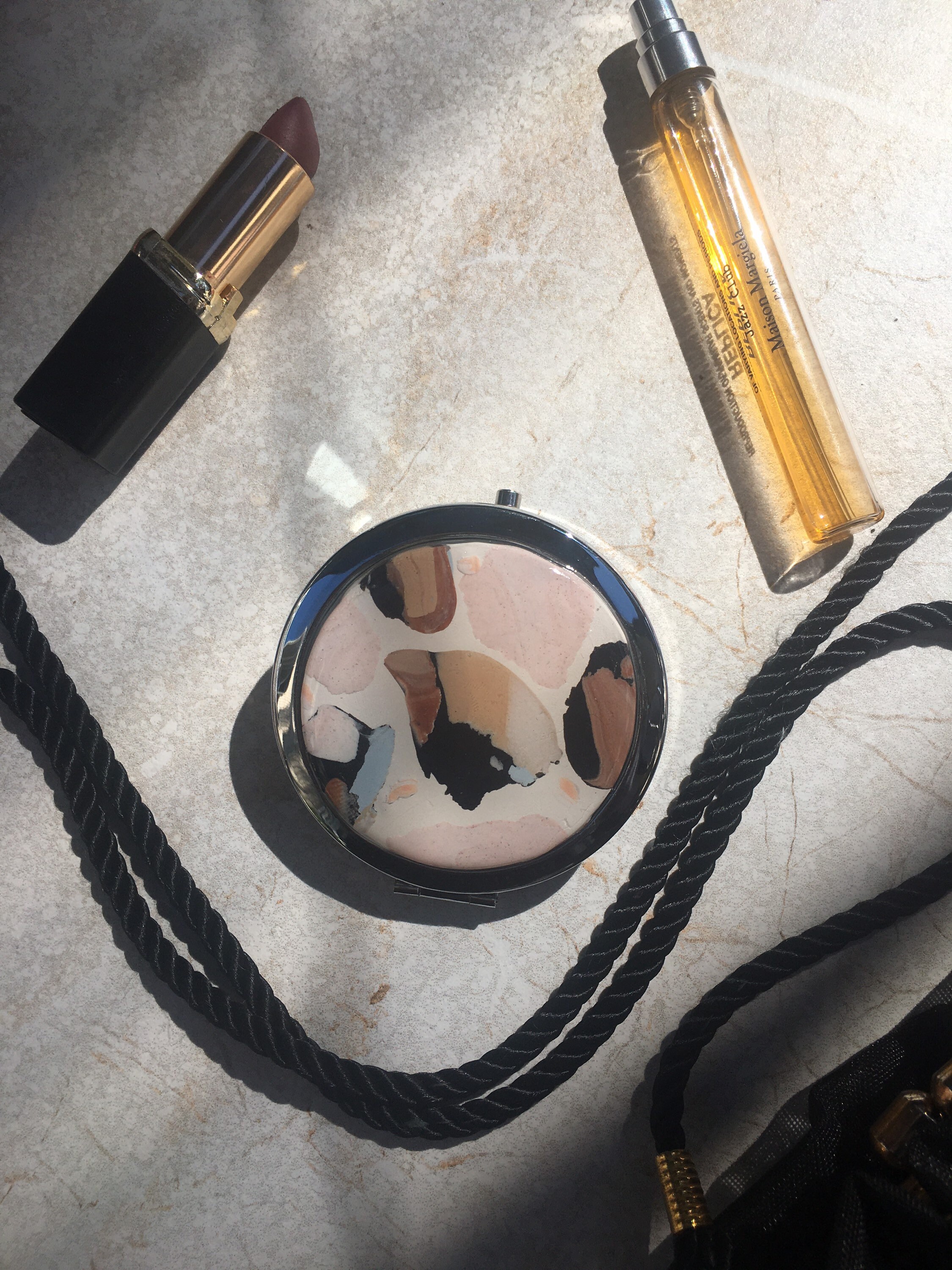 Silver Compact mirror Etsy