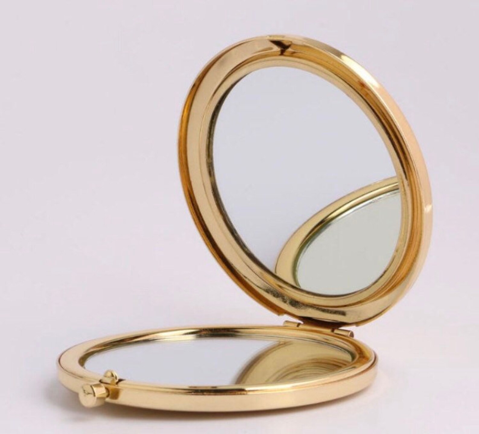 Silver Compact mirror Etsy