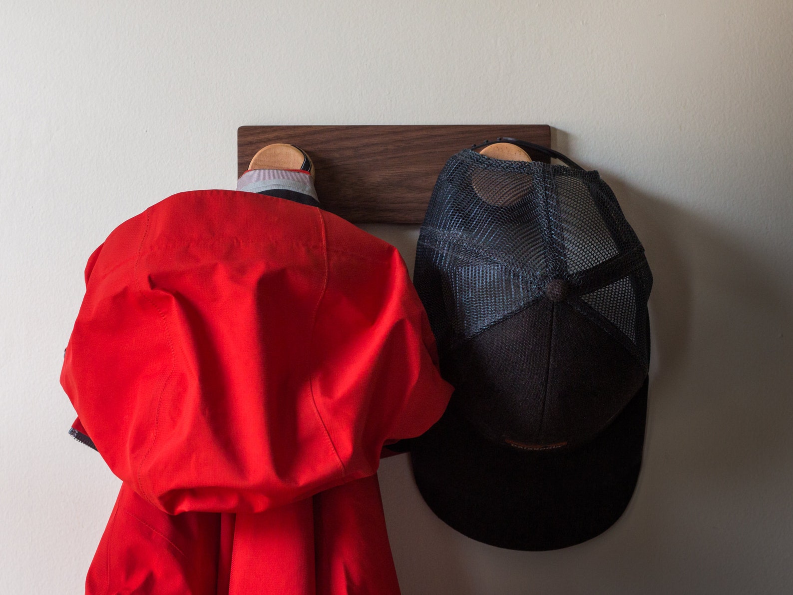 Walnut Coat Rack Modern Design With Maple and Walnut Coat Etsy