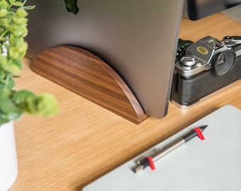 Vertical Laptop Stand and Holder | MacBook Pro | MacBook Air docking station | Office organizer | Unique Gift