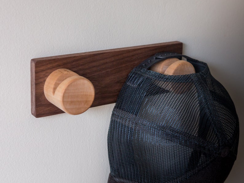 Walnut Coat Rack Modern Design With Maple and Walnut Coat Etsy