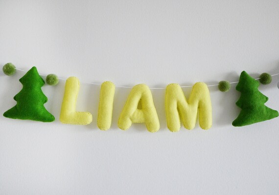 Personalised Nursery Decor Name Garland / Felt Decorations image