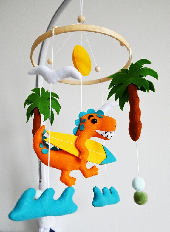 Ocean Crib Mobile / Dinosaur, Surfer image