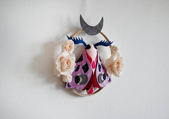 Moth Felt Decoration / Butterfly Wall Decor image