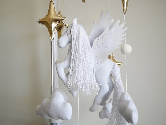Horse Crib Mobile / Unicorn, Pegasus image