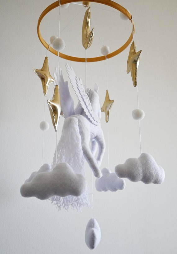 Horse Crib Mobile / Unicorn, Pegasus image