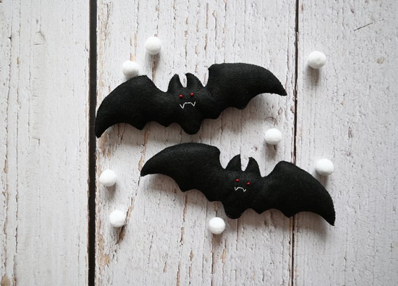 Ghost / Pumpkin, Black Bat Halloween Felt Garland image